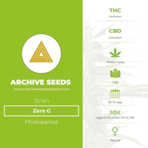 Zero G Regular (Archive Seeds) - The Cannabis Seedbank