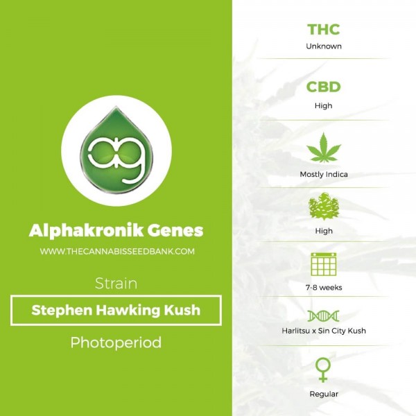 Stephen Hawking Kush Regular (Alphakronik Genes) - The Cannabis Seedbank