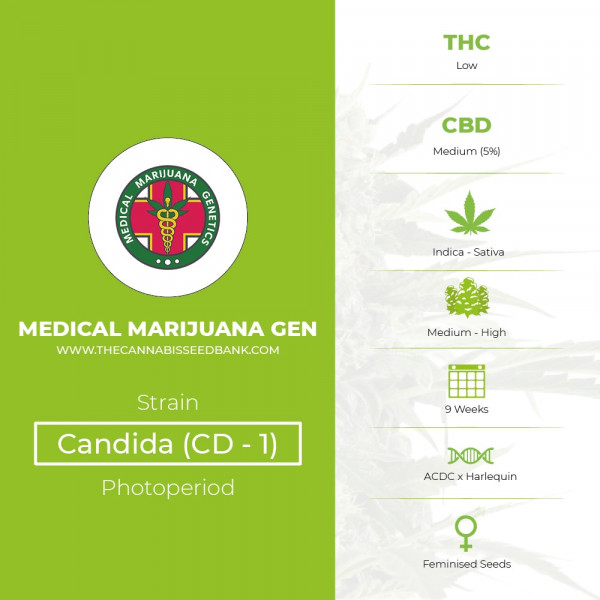 Candida (CD - 1) - Feminised - Medical Marijuana Genetics  - Characteristics
