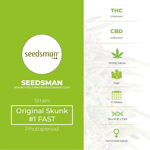 Original Skunk #1 FAST Feminised Seedsman - Characteristics