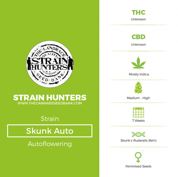 Skunk Auto - Autoflowering - Strain Hunters - Characteristics